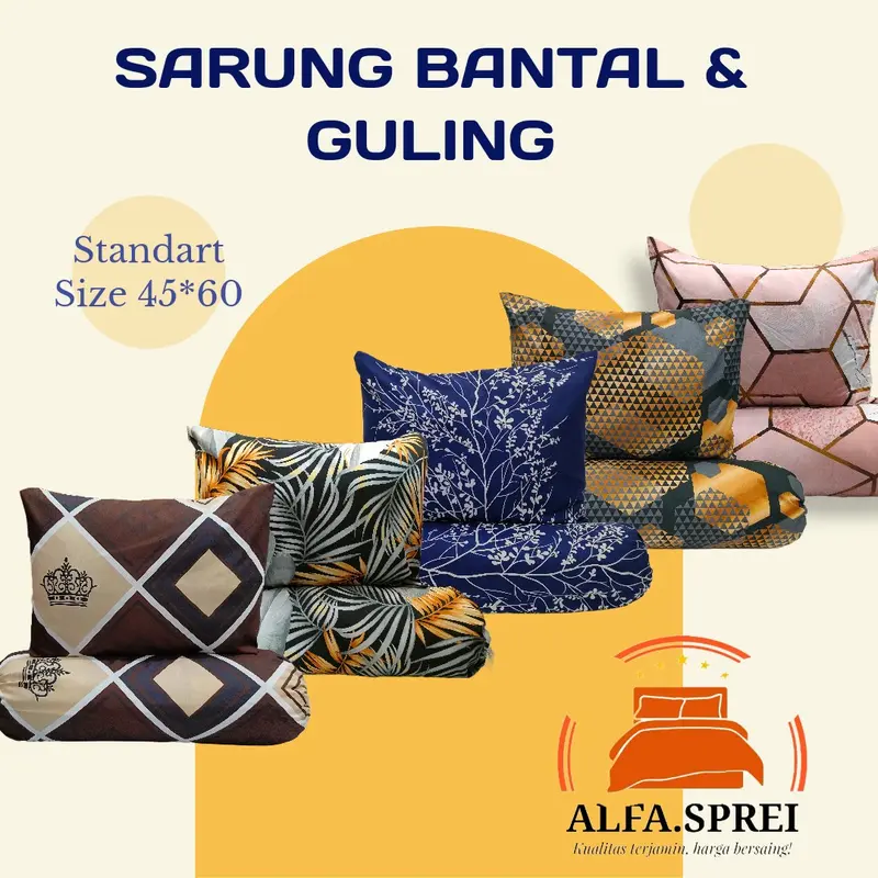 SET Sarung Bantal & Guling | Bonus Tali 0