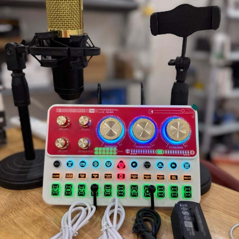 ￼Bộ Sound Card K900 Pro Max Tiếng Việt Mic BM900 Chuyên Thu Âm Hát Livestream Chuyên Nghiệp bảo hành 12 tháng