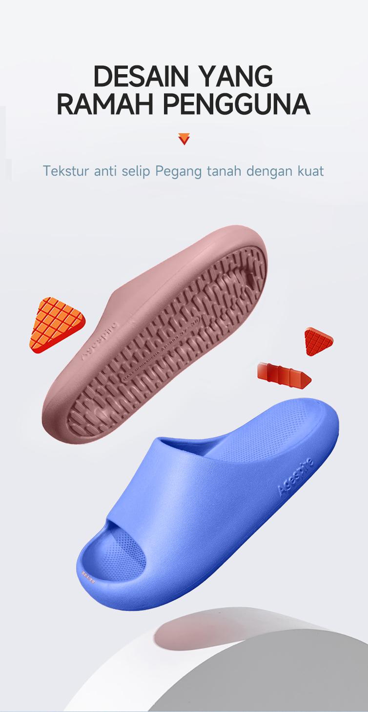 agespire Slippers Flow Sandal Anti-selipNyaman Anti Bau Bagian Bawah LembutDalam Sendal Diluar Ruangan Pria & WanitaPasangan Rumah Serbaguna BeranekaWarna Kualitas Musim Panas Gaya PanasShoes Size 35-45 Unisex