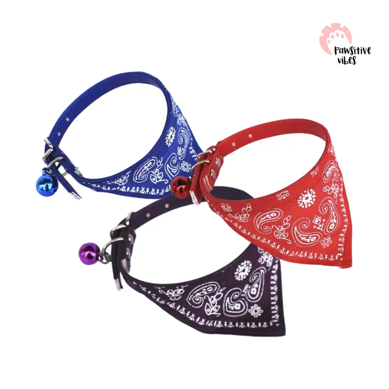 Kalung Scarf Anjing Kucing Kelinci Musang | Scarf Syal Bandana Motif | Aksesoris Kucing 1