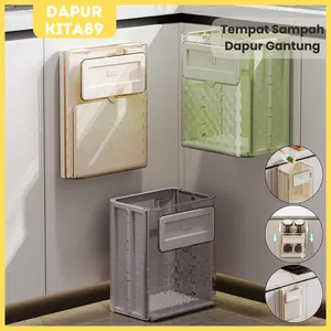 DK89 Tempat Sampah Dapur Gantung / Tempat Sampah Dapur Lipat Portable / Kotak Tempat Sampah Kamar Mandi / Kotak Tempat Sampah Estetik / Higenis / Kualitas Tinggi