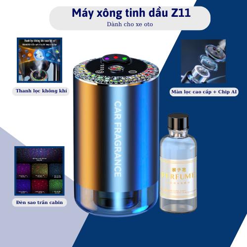    Dòng Z11  - Máy Xông Tinh Dầu Khuếch Tán Xe Hơi Phiên Bản Mới Kết Hợp Đèn Trần Sao 3 Màu Sắc Sống Động & Thanh Lọc Không Khí Cao Cấp 