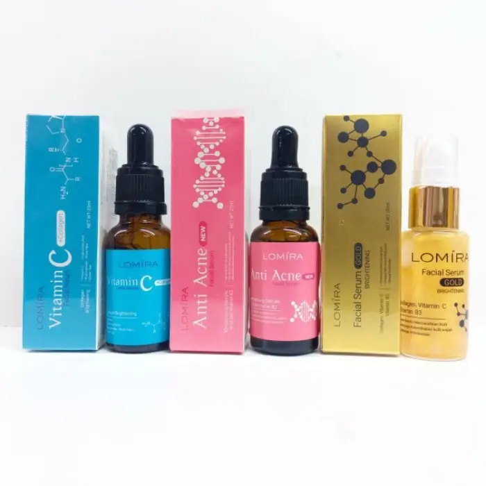 Lomira Serum Wajah Vitamin C Collagen/Gold/Acne Terbaru 0
