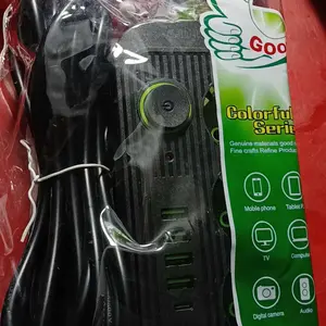 2500W Stop Kontak Flame Retardant 3 Lubang USB Type-C Plug Steker Saklar Terminal Sambungan Saklar On Off 2/3/5 Meter Tembaga Wireless Charging Anti Panas Flame Retardant Kabel Aman Untuk Rumah Kantor Kos Mobil