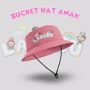 Bucket Hat Anak Custom Bebas Boleh Reques Sablon Logo Nama Topi Bucket Anak Lucu Dan Trendy