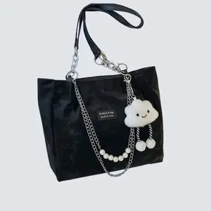 fluffy bag/ totebag motif + include gantungan