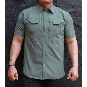 kameja paspampres bahan Cartenz   QUICKDRY tangan pendek