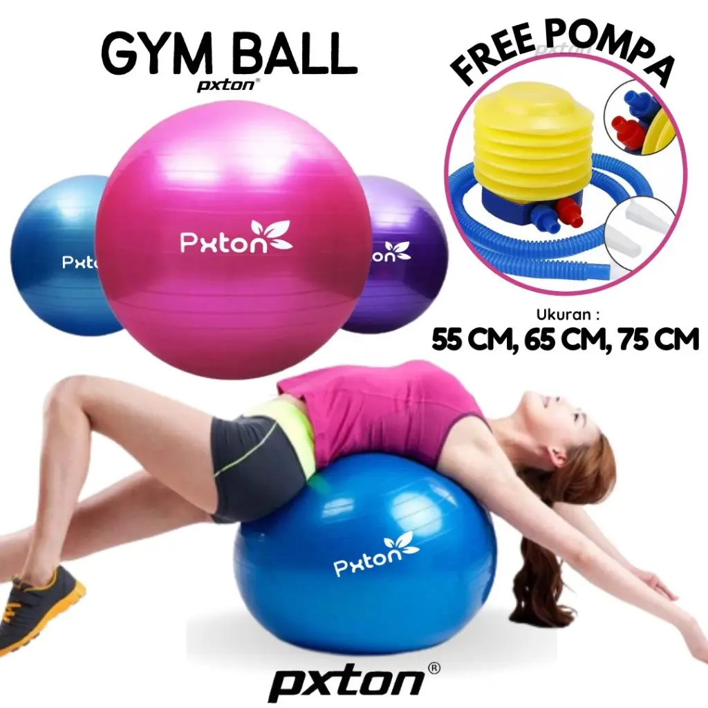 Gym Ball FREE POMPA / Bola Yoga Diameter 55CM 65CM 75CM / Gym Ball FREE POMPA / Bola Yoga Diameter 55CM 65CM 75CM / Gym Ball Alat Fitness Pilates Ball Fitnes Senam Olahraga / Bola Ibu Hamil best quality