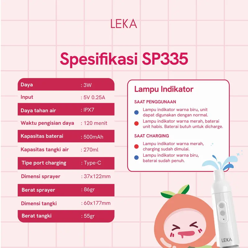 LEKA SP335 Pipi Sprayer - Bidet Portable Toilet Rechargeable Travel 7