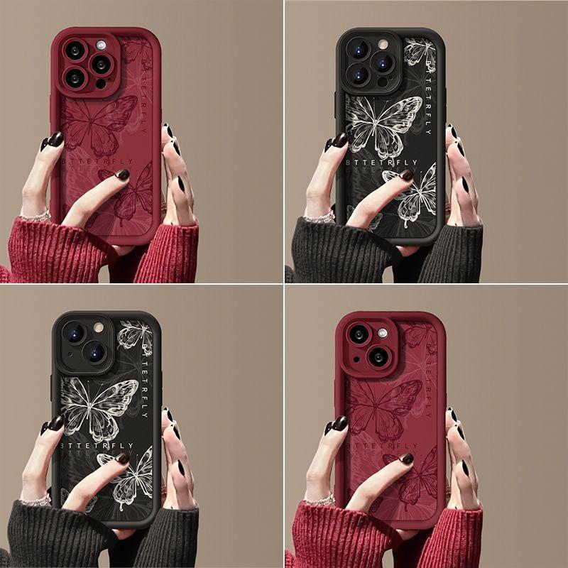 Product Introduction of Step Butterfly Soft iPhone case for iPhone15promax14Pro13/12/11/7/8plus/XR/xsmax New Cellphone Protection Smartphone Devices Handheld 3