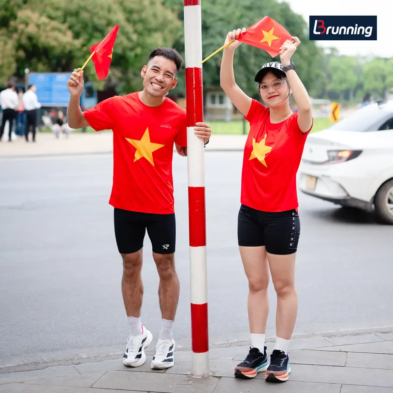 Áo Thun Nam/Nữ Chạy Bộ,Thể Thao mỏng nhẹ,thoáng mát Cờ Đỏ Sao Vàng LBrunning 4