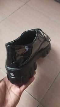 Product Review of Lovely Sepatu Sekolah Docmart Wanita Loafers Hitam Terbaru 2024 Fashion Korean Style Premium Import Quality R-15 Bisa COD Karet Shoes Kerja Hitam Kasual from T** 1
