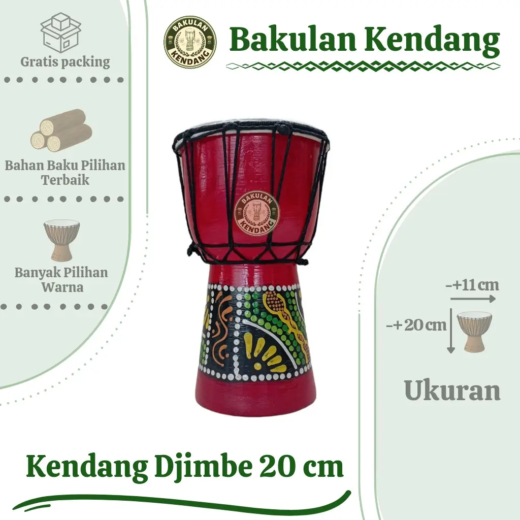 Kendang Jimbe Anak Termurah 20 Cm Alat Musik Tradisional Djimbe Gendang Terbang Mainan Anak Tradisional Edukasi Mini Mainan Kayu Souvenir