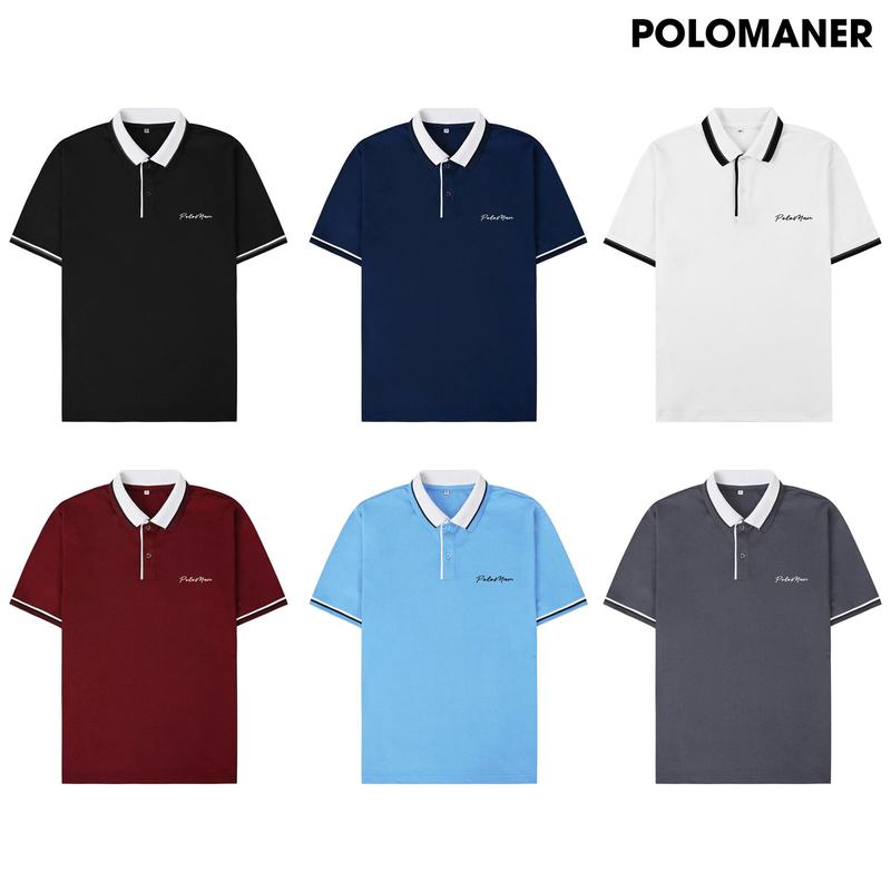 [ COMBO 2 ÁO  ] ÁO THUN POLO NAM LE01 Cổ Bẻ Phối Viền Họa Tiết Sang Trọng Chất Liệu CVC Thấm Hút Tốt Có Bigsize - Polo LE01