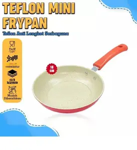 Panci Teflon Frypan Warna Ukuran 18cm Wajan Penggorengan Kecil Anti Lengket Fry Pan - CuanTrus