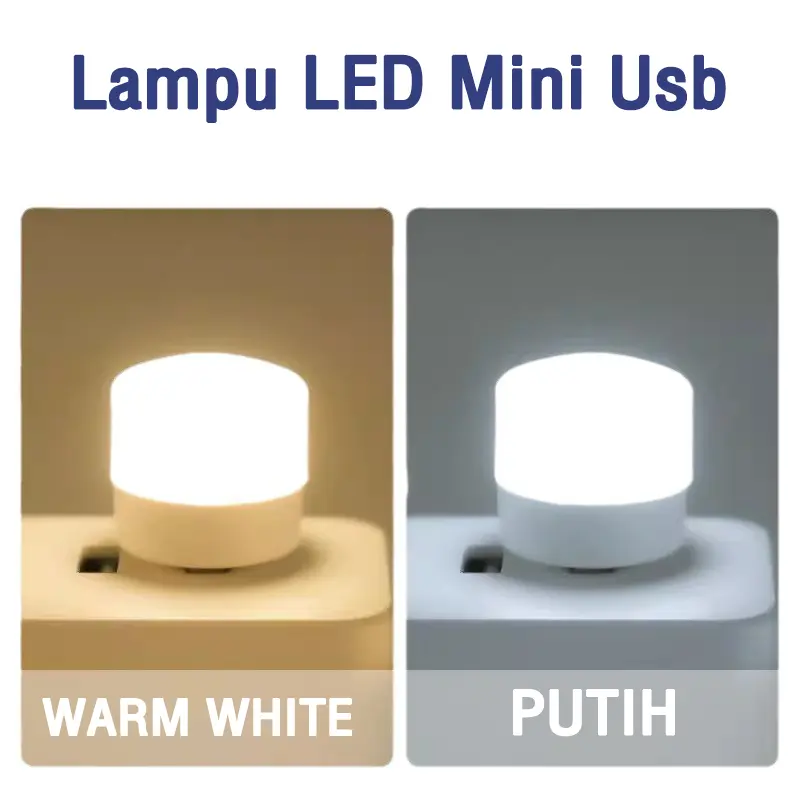 2-Jual Camping Lamps LAMPU LED USB MINI Light Bulb Portable Belajar Baca Night light Kamar Malam Bulat MINI LIGHT USB
