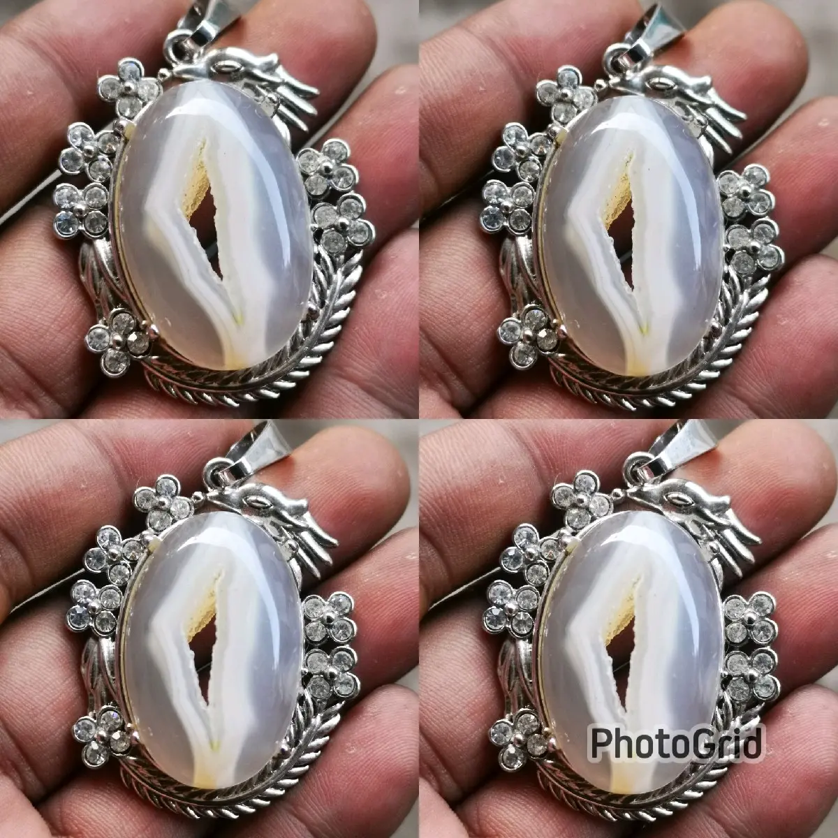 Liontin batu akik natural combong