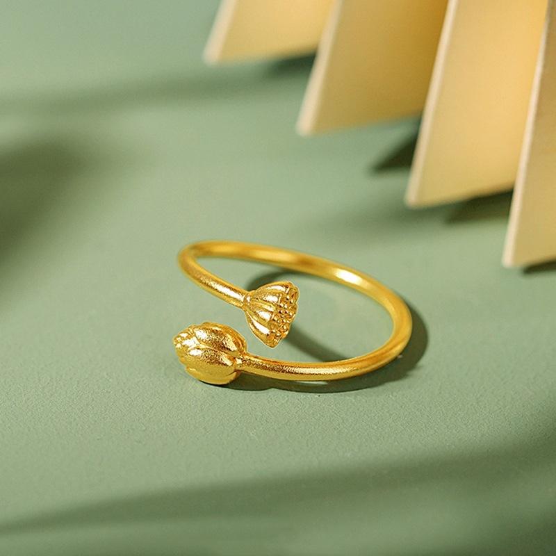 Product Introduction of SS24 Happy Rings Lotus Adjustable Ring for Women 13