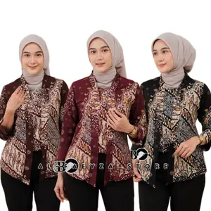 BAJU BATIK WANITA MODERN / BLOUSE BATIK KEBAYA LUNAA M,L,XL,XXL asli PEKALONGAN Muslim Atasan Dewasa