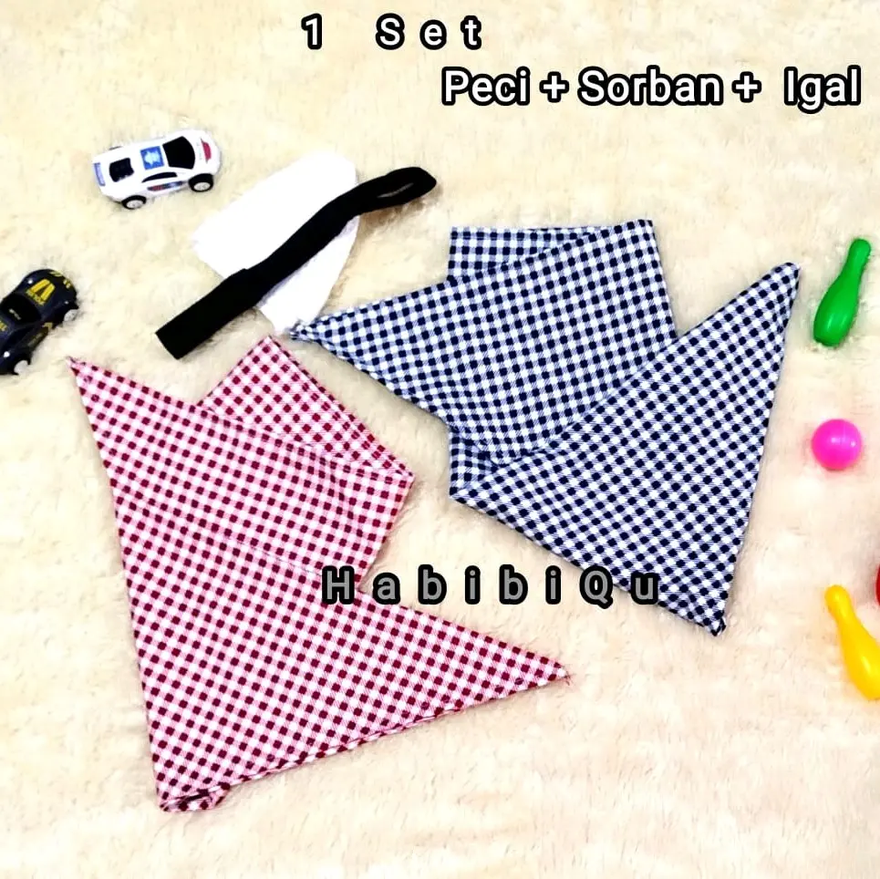 PAKET SORBAN BAYI PECI IGAL 0-2 TAHUN SORBAN BAYI MOTIF KOTAK Katun