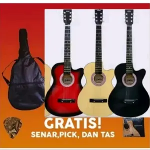 GITAR BEGINNER  _ GUITAR PEMULA FREE PACKING KAYU
