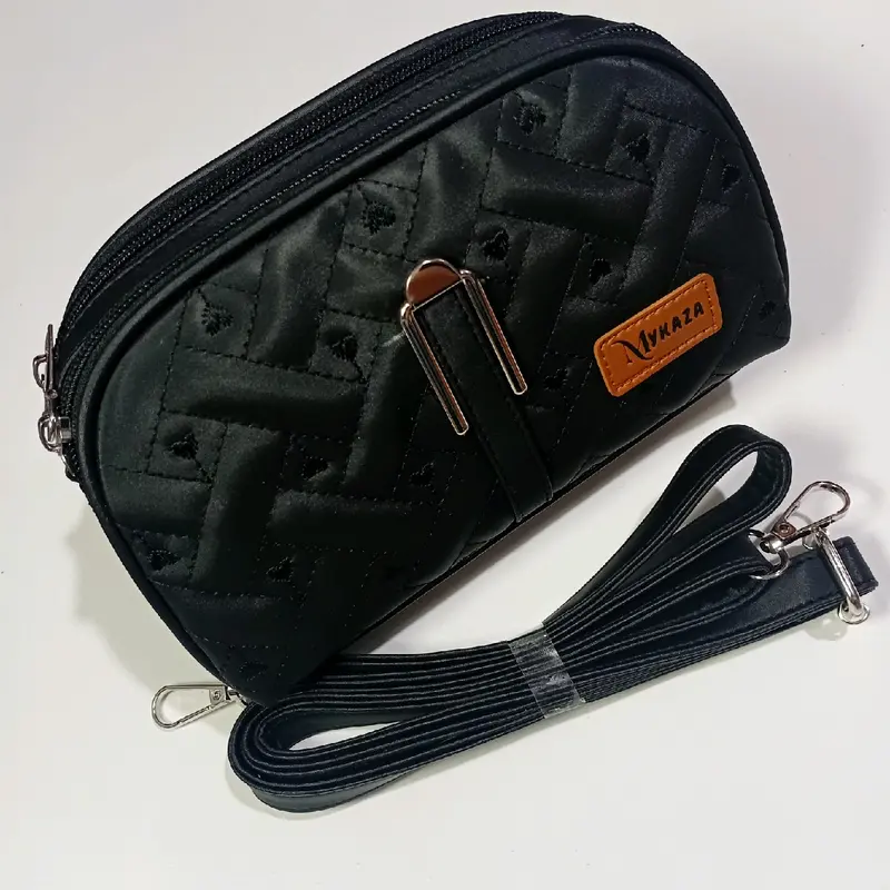 Dompet Tali Panjang 2 Ruang Motif Bordir Bahan Anti Air Slingbag Selempang 4