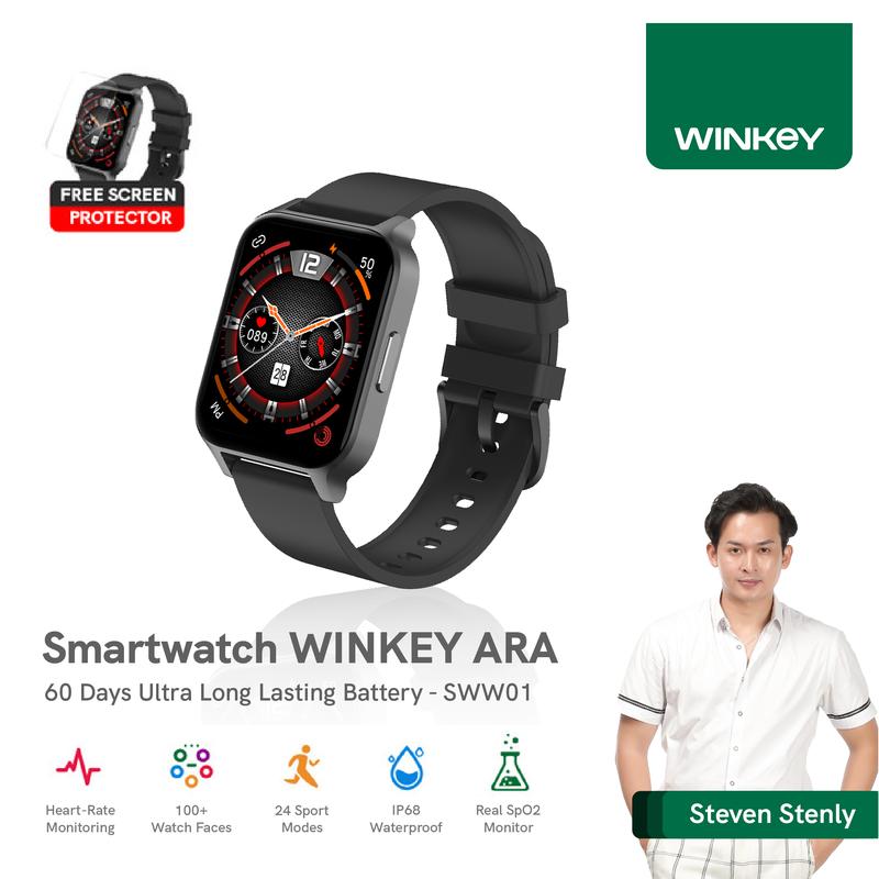 [EXCLUSIVE STEVEN STENLY] WINKEY Smartwatch Ara Fitness Tracker Ultra Long Battery Life -- SWW01 1