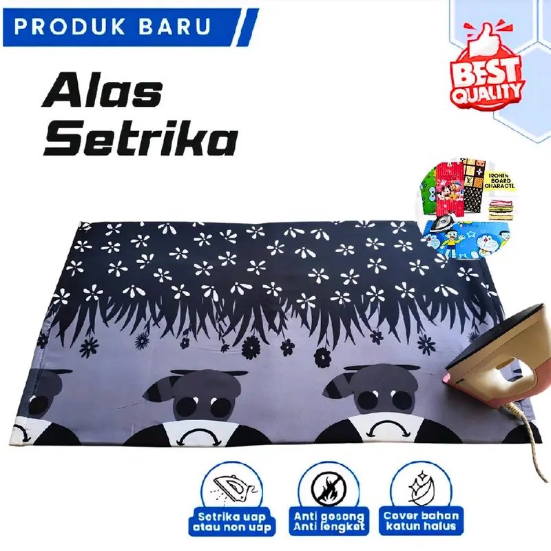Alas Setrika Portable Alas Gosok Setrika anti  panas Dan lengket ukuran 90x50 Cm 7