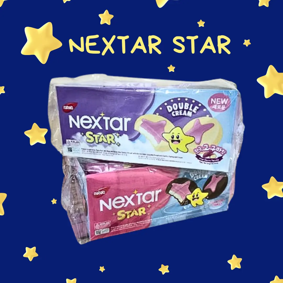 NEXTAR STAR STRAWBERRY VANILA GOGUMA (10PCS/BOX) BISKUIT Makanan Vanilla Snack Cookies Cemilan