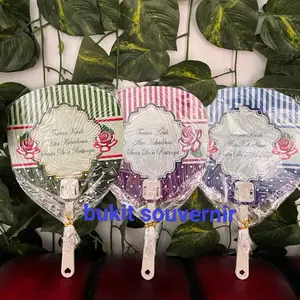 Souvenir Kipas Wedding Kemas plastik Isi 100pcs + FREE KARTU UCAPAN TERIMAKASIH DAN FREE SABLON