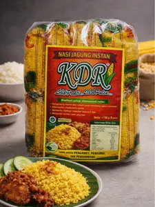 Paket Murah Nasi Jagung Instan 1,3 Kg Isi 10 Paket - Sego Ampok Food Khas Kediri Enak, Tinggal Seduh, Cocok untuk Diet