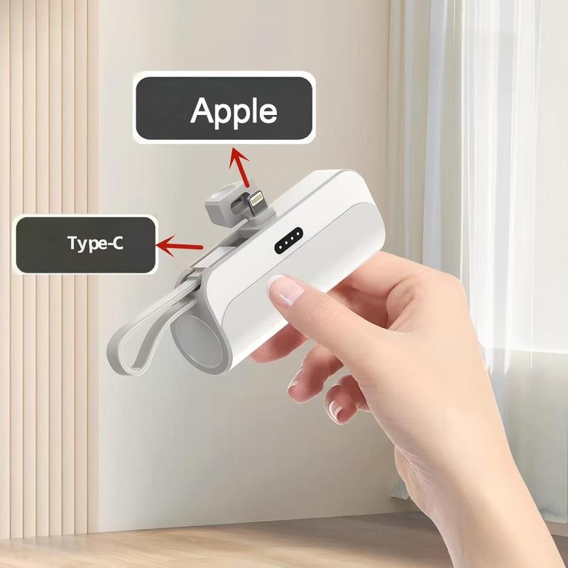 Sạc dự phòng viên nang mini có dây cáp riêng, túi xách nhỏ gọn, nguồn điện di…