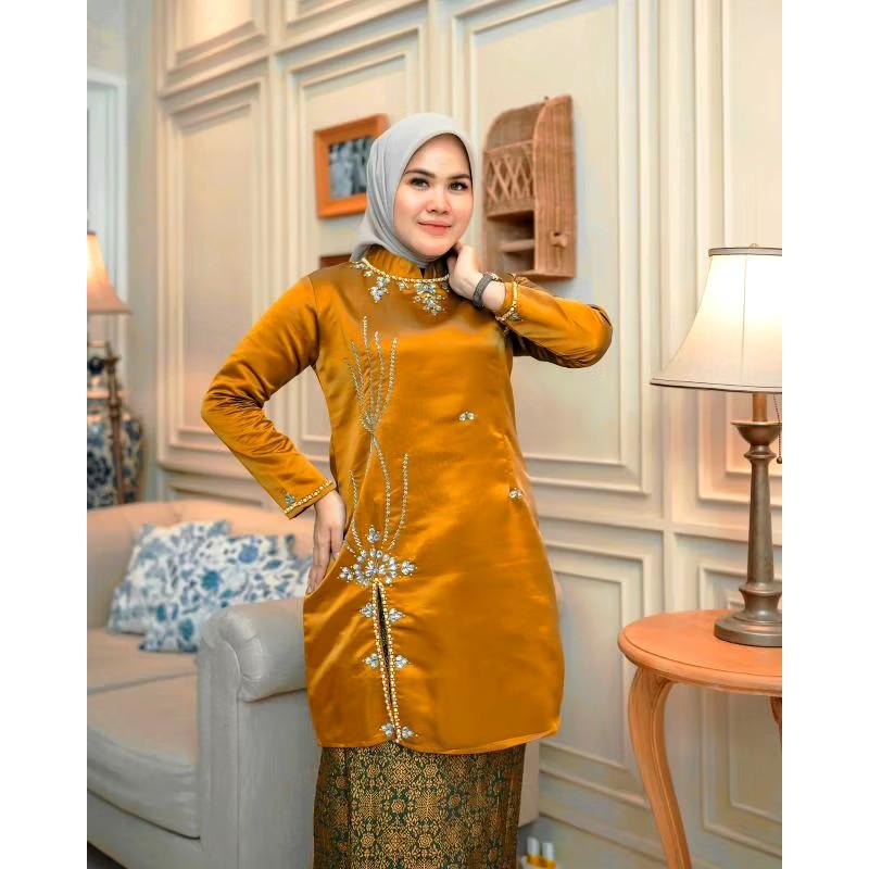 Product Introduction of Kebaya tunik bridal terbaru 2025/Baju kebaya wanita melayu 12