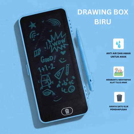 Drawing Box Kotak Pensil Dan Papan Coret Kreatif Anak Dengan Digital Pad Edukasi Alat Toys 2