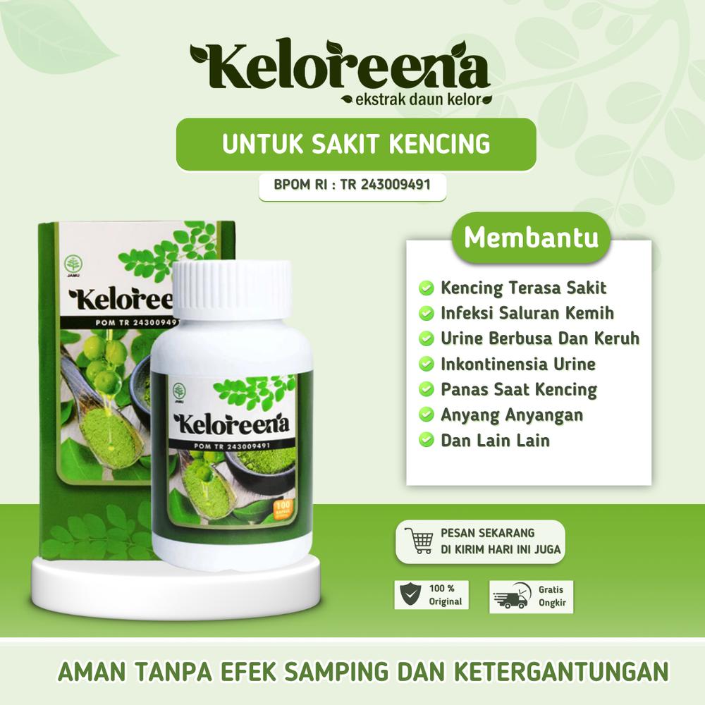 Keloreena Suplemen Kesehatan Untuk Sakit Kencing Perih Inkontinensia Urine Infeksi Salurah Kemih ISK Anyang Anyangan Urine Berbusa Dan Keruh - 50 kps