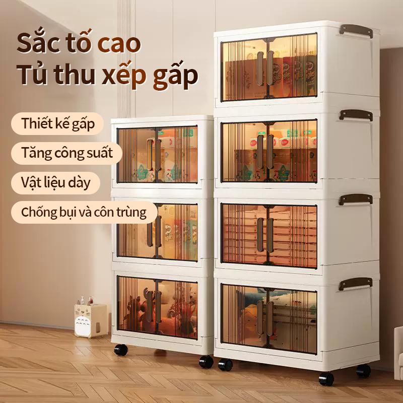 Tủ Đựng Đồ Có Thể Gập Lại 5 Tầng, Sắp Xếp Sức Chứa Lớn, Tiết Kiệm Không Gian, Cho Quần Áo, Đồ Chơi, Sách, Sử Dụng Tại Nhà Và Văn Phòng, Thiết Kế Nhiều Lớp