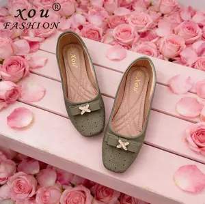 [COD] XOU flat shoes lucu aesthetic、model sepatu cewek terbaru 2026 sepatu wanita flat premium Terbuat dari bahan PU cocok untuk acara besar dan kehidupan santai sehari-hari Kasual dan serbaguna nyaman dan tahan lama A-45