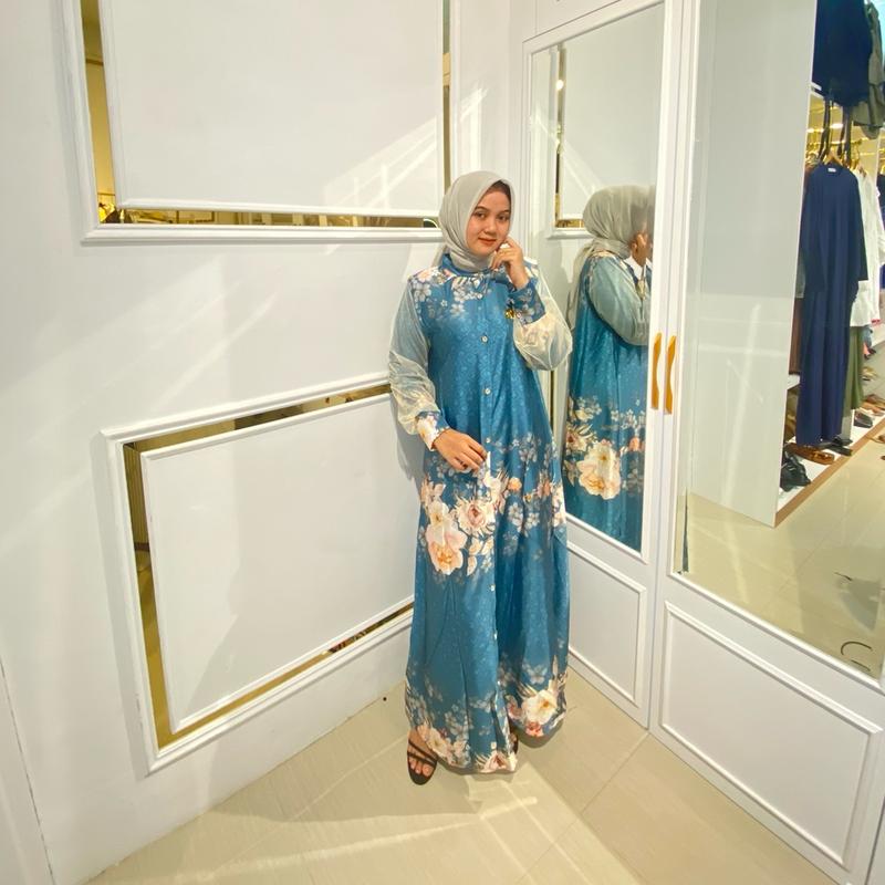 Gamis silk premeium atahalillah lengan tile 3