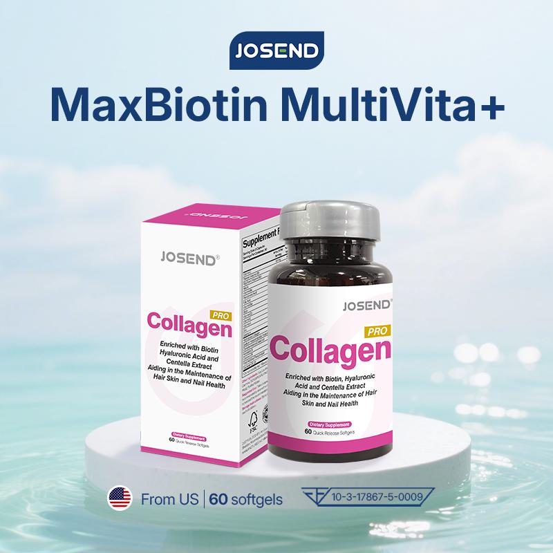 JOSEND MaxBiotin บำรุงครบ ผม-ผิว-เล็บ 5000mcg ไบโอตินสูง+คอลลาเจน เพื่อผม เล็บ ผิวที่ดูมีชีวิตชีวา