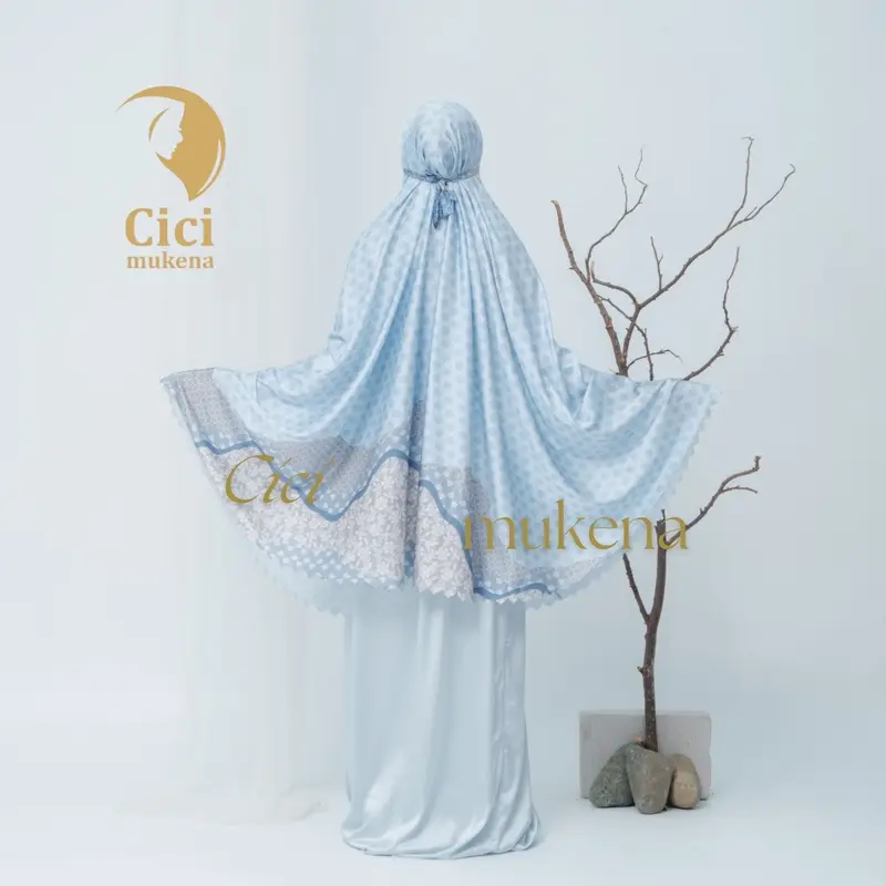 Tebus murah Mukena aramny silk Najma Cicimukena 2 in 1 Travel dewasa  armany Printing premium laser cutting zipper  Motif 1