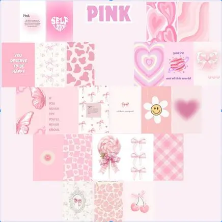 24 PCS GAMBAR DINDING A5 + PENEMPEL KERTAS Paper Stationery
