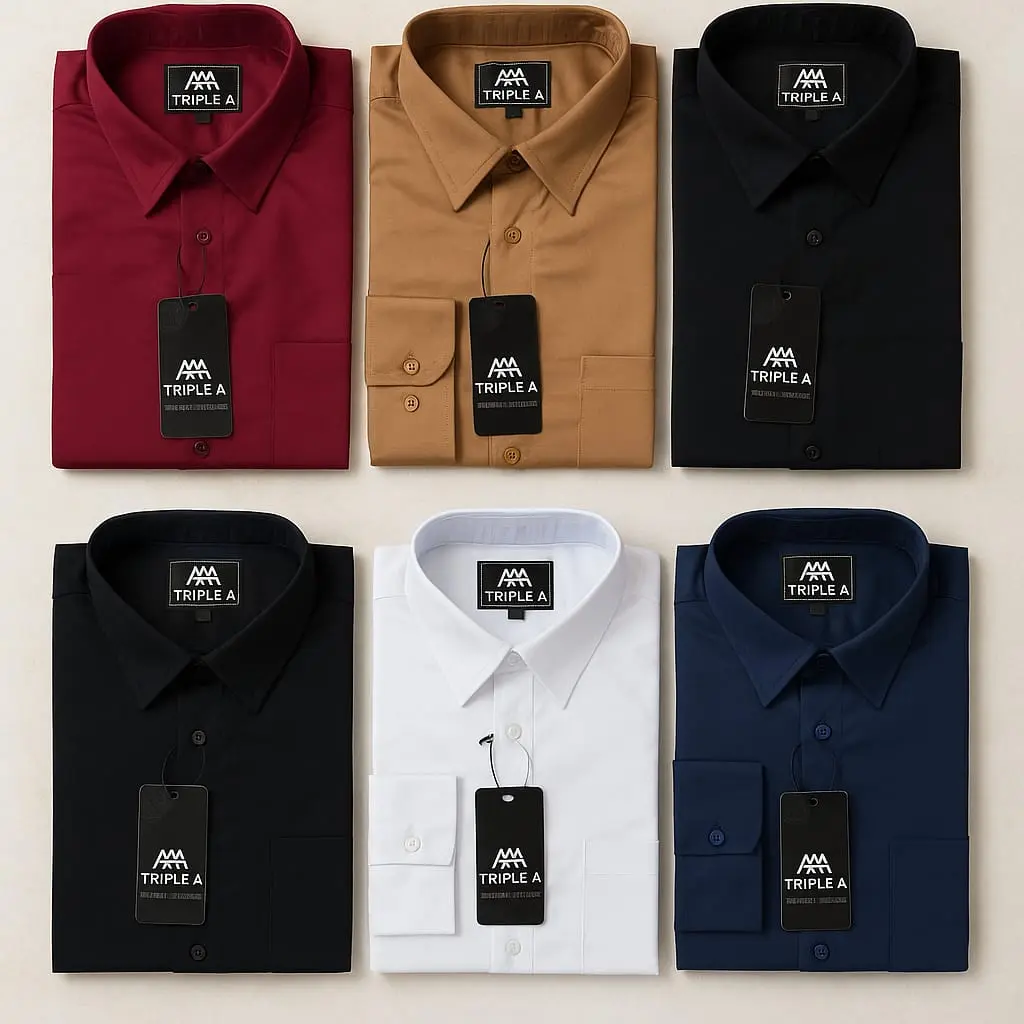 Kemeja Pria Polos Toyobo Fodu Lengan Panjang Premium Hitam Slimfit