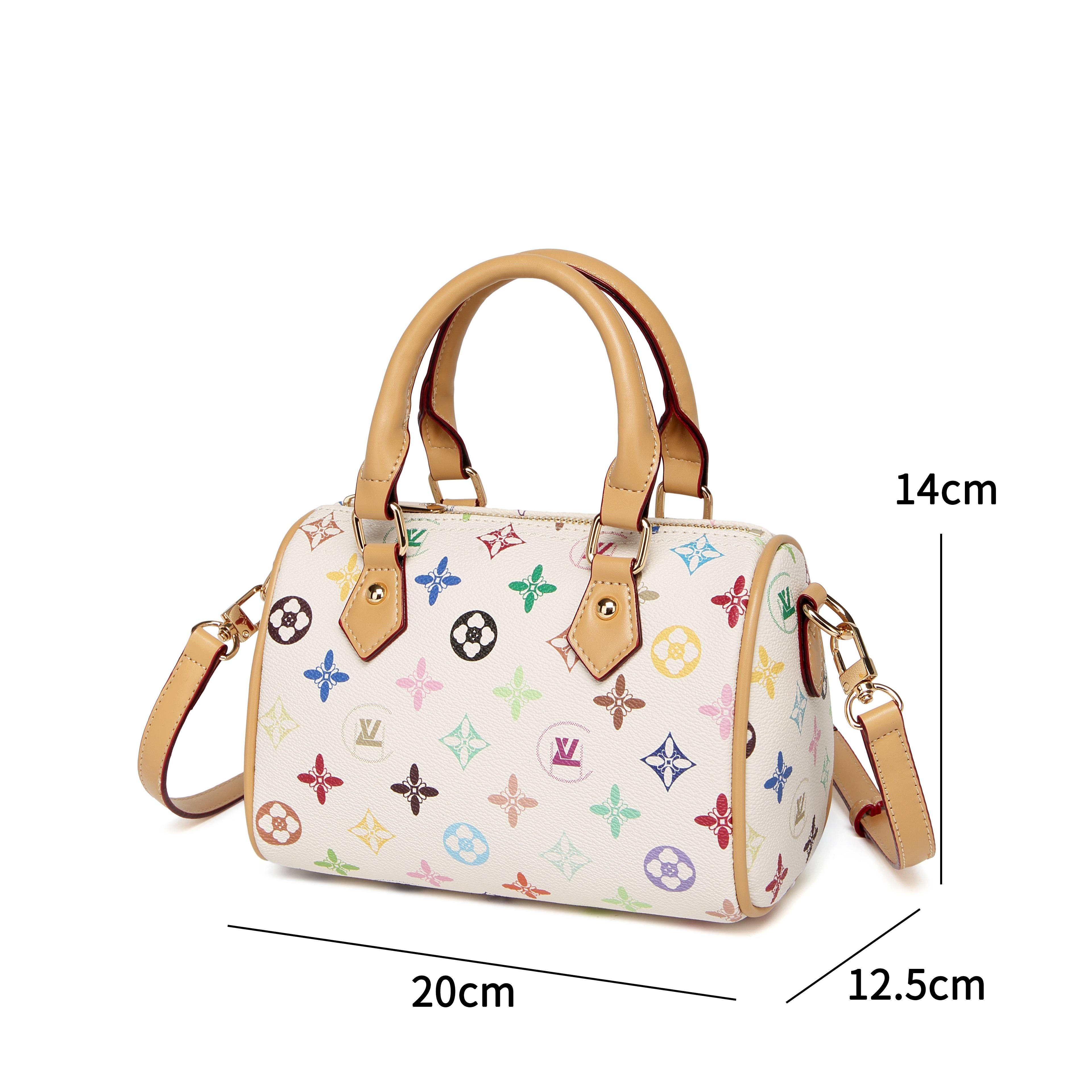CHLV Tas Selempang Jinjing Top Handle Bag Wanita Speedy Medium Slingbag Hand Bag Casual Elegant Kulit Plastik #826