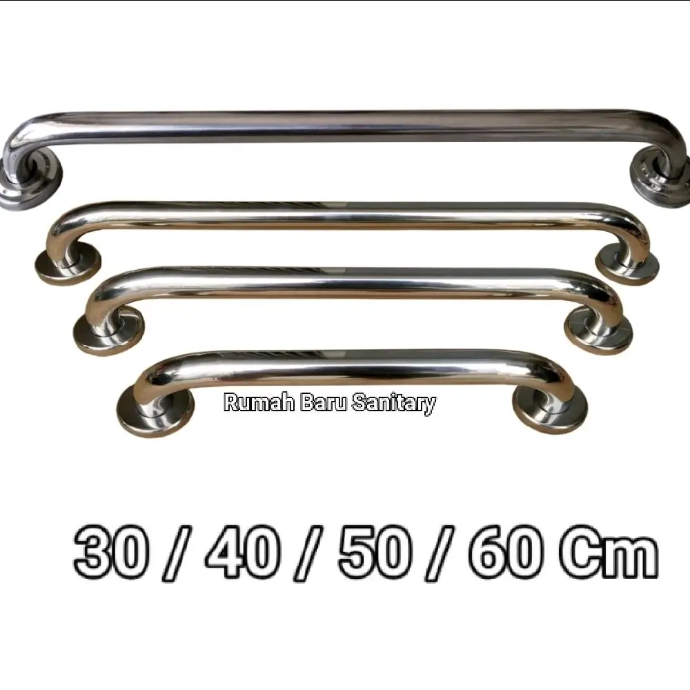 Pegangan Tangan Safety Grab Bar Stainless Steel Anti Karat Kuat Kokoh 30 40 50 60 Cm Sus 201