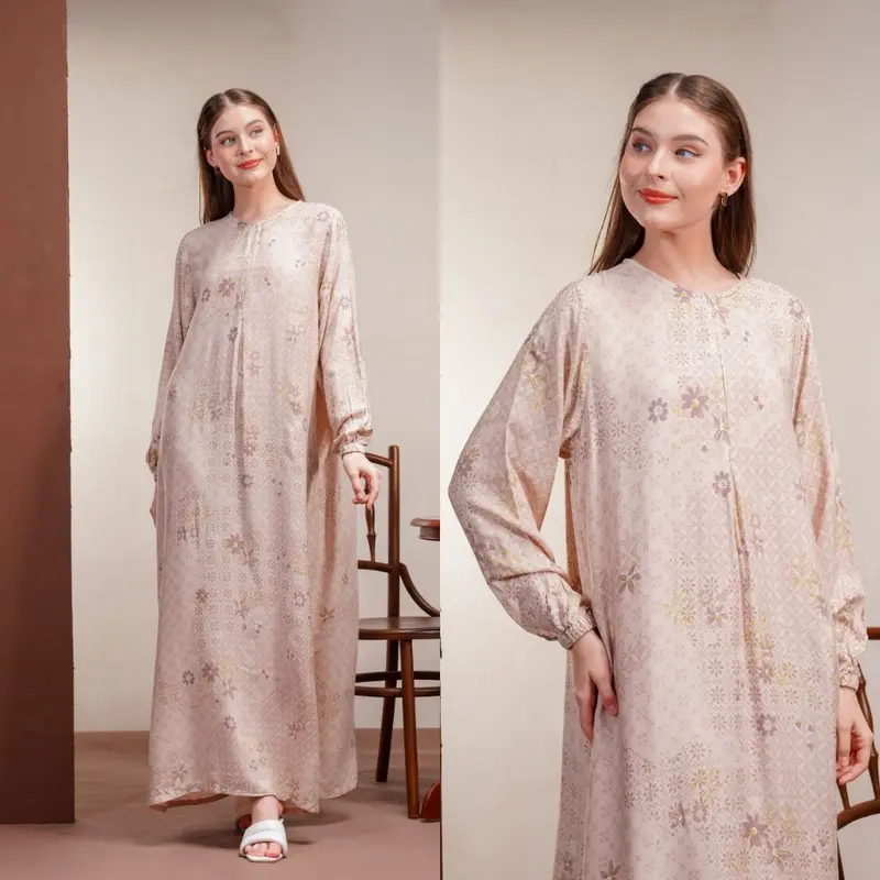 Oriana Homewear Daster Panjang Busui Danita Briana I Daster Gamis Adem Hijab Friendly 0