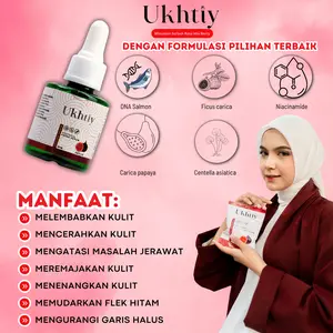 Ukhtiy Serum Wajah DNA Salmon | Extra Mencerahkan Bebas Jerawat | Anti Aging 20ml