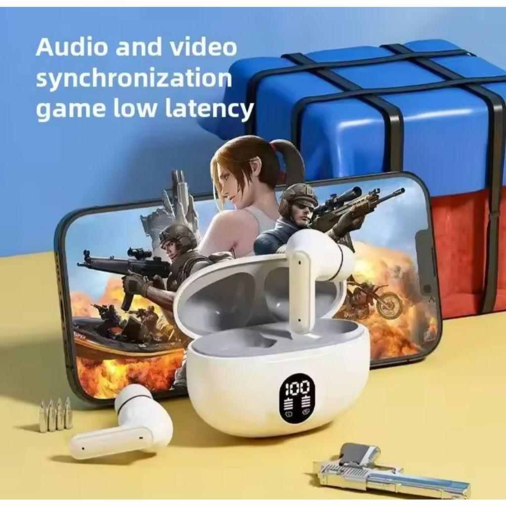 895B Headset Bluetooth Wireless TWS Earphone Mic In-Ear Display Bass Nyaman Buat Musik Gaming