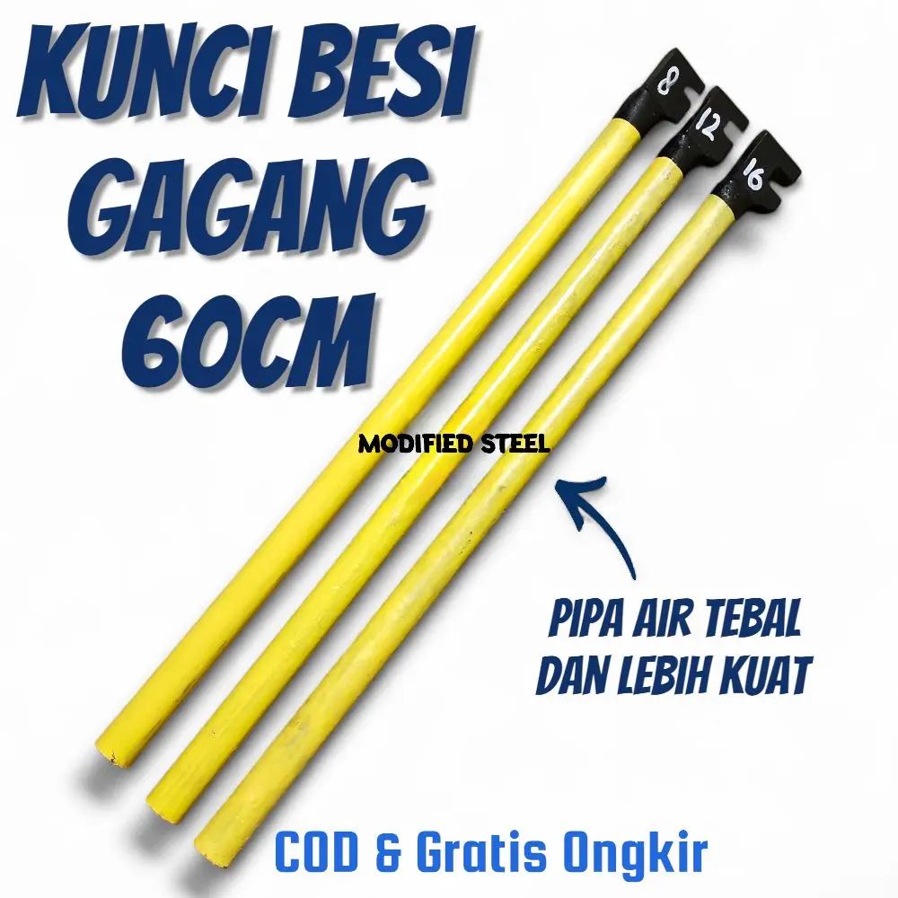 Kunci Besi 4-14mm Panjang 60cm / Alat Tekuk Besi / Alat Penekuk Besi / Pleser Besi