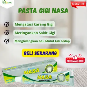 NASA Pasta Gigi Original 100% Herbal - Menghilangkan Bau Mulut Tak Sedap & Meringankan Sakit Gigi - Cocok untuk Semua Usia - Best Seller & Recommended Gusi Memutihkan Menyembuhkan Kuning