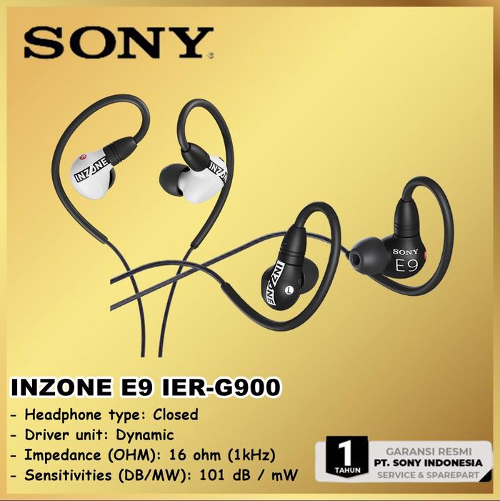 Gambar Sony Inzone E9 IER-G900 In-Ear Gaming Headphones Earphone Headset - Hitam dari Dunia Mas Computer Kota Administrasi Jakarta Barat Tokopedia